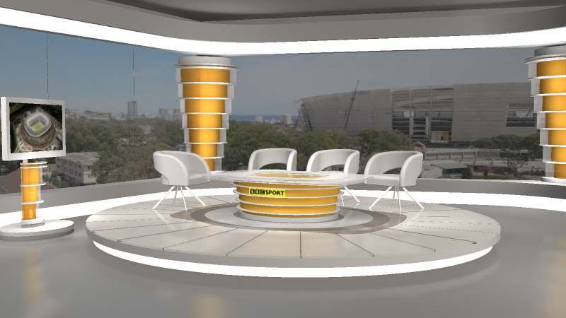 BBC-FIFA World Cup Studio in Cape Town 3d visualization